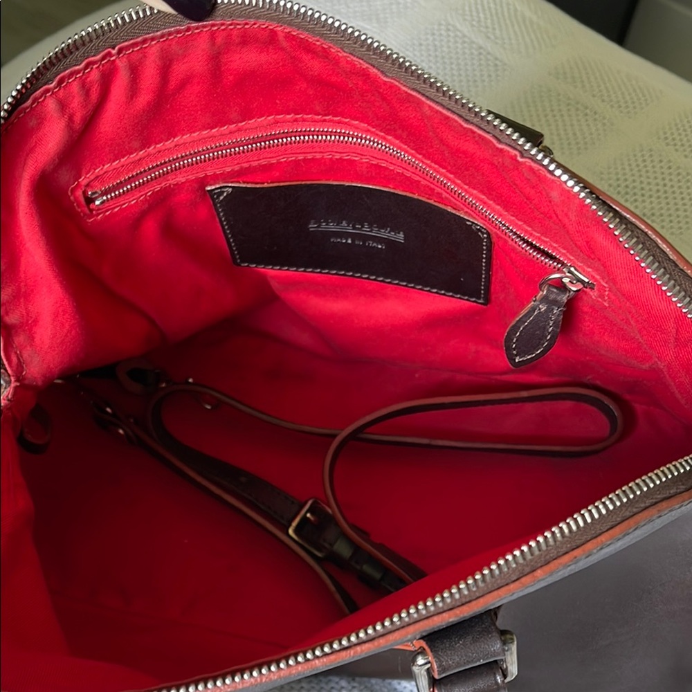 Dooney & Bourke Brown and Red Satchels with Classic Design - Picture 4 of 4